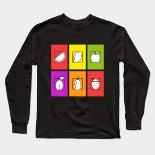 Fruits minimal modern design Long Sleeve T-Shirt